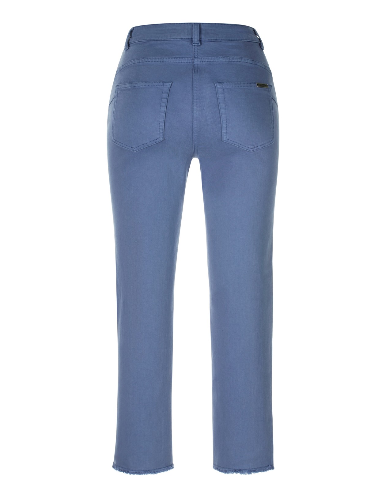 Verkurzte Slimline Jeans Mit Fransensaum Rauchblau Blau Madeleine Mode