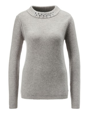 Grobstrickpullover mit Glitzersteinen