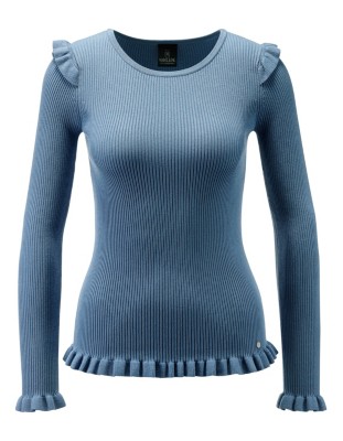 Strick-Pullover mit Rüschen-Partien