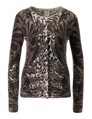 Strickjacke mit Leomuster